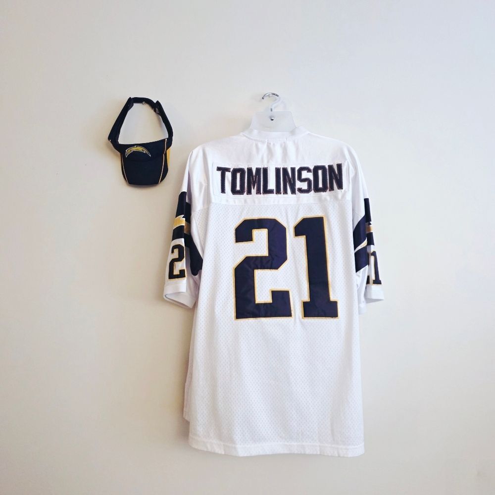Mitchell & Ness NFL San Diego Chargers #21 LaDainian Tomlinson + Visor - sz 54